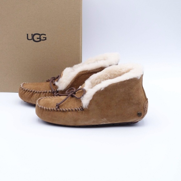 NEW UGG Alena Shearling Slippers 1004806 Chestnut